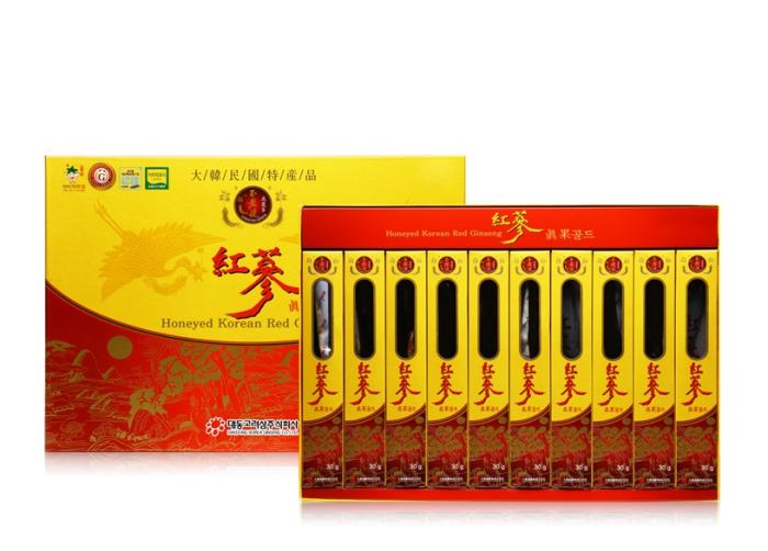 Hồng Sâm Củ Tẩm Mật Ong Daedong 300g Hộp 10 Củ